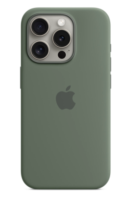 Фото 1 — Чехол защитный iPhone 15 Pro Silicone Case Темно-зеленый (Copy)