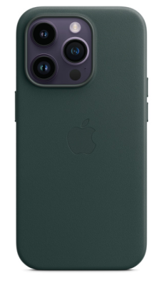 Фото 1 — Чехол защитный iPhone 14 Pro Leather Case Forest Green (original)