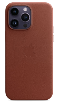 Фото 1 — Чехол защитный iPhone 14 Pro Max Leather Case коричневый (Copy)