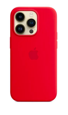 Фото 1 — Чехол защитный iPhone 14 Pro Max Silicone Case красный (Copy)