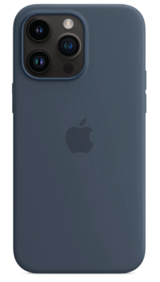 Фото 1 — Чехол защитный iPhone 14 Pro Max Silicone Case темно-синий (Copy)